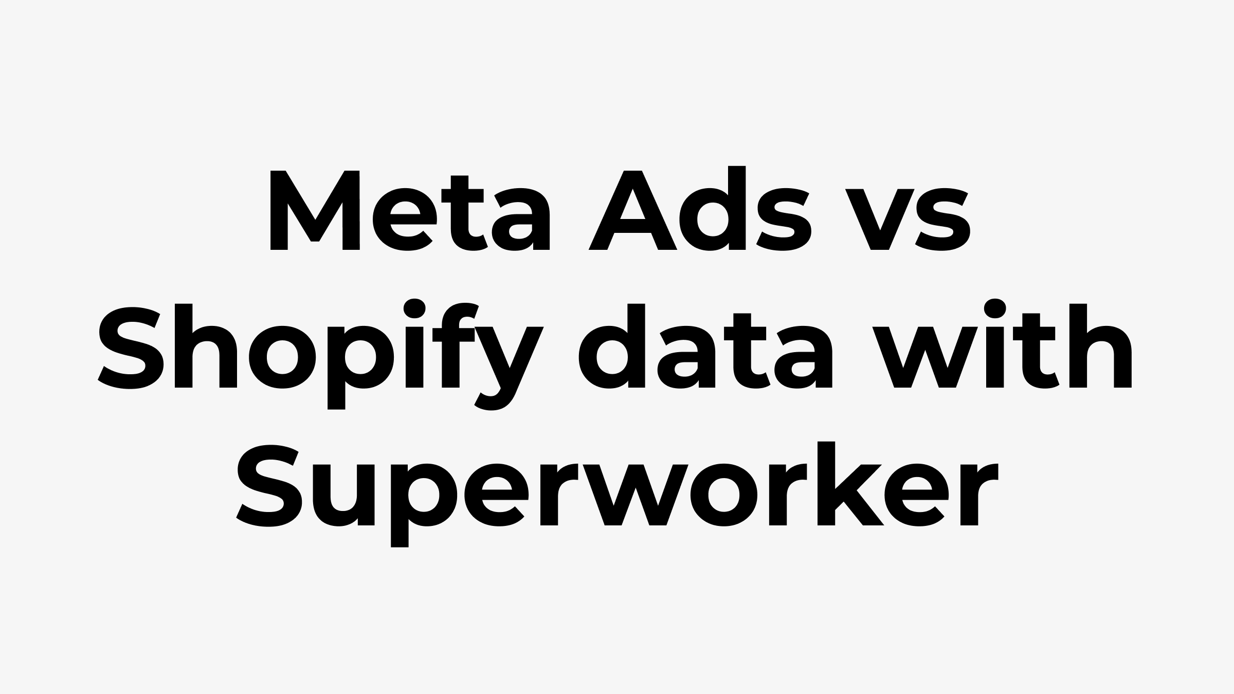 Attribution - Meta ads vs Shopify 